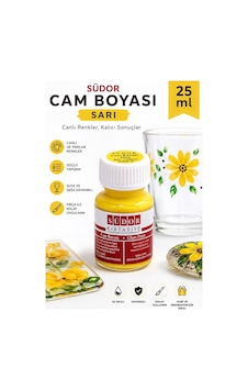 Cam Boyası Vitray Boyası 25 Ml 1 Adet Südor Su Bazlı Renkli Cam Vitray Boyası Sanat Hobi Sarı Cam Boyası Vitray Boyası 25 Ml 1 Adet Südor Su Bazlı Renkli Cam Vitray Boyası Sanat Hobi Sarı