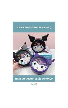Kuromi Tasarımlı Şık Masa Üstü Çalar Saat 18x18 Cm Çok Renkli Kuromi Tasarımlı Şık Masa Üstü Çalar Saat 18x18 Cm Çok Renkli