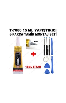 15 ML T7000 Lcd Ekran Kapak Plastik Yapıştırıcı Siyah+Tamir Seti 8 15 ML T7000 Lcd Ekran Kapak Plastik Yapıştırıcı Siyah+Tamir Seti 8