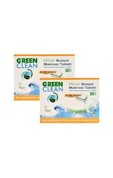 U Green Clean Bitkisel Bulaşık Makinesi Deterjanı 2 x 30 Tablet U Green Clean Bitkisel Bulaşık Makinesi Deterjanı 2 x 30 Tablet