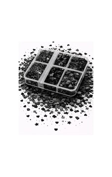 Midnight Black Clover Nail Glitter Box Midnight Black Clover Nail Glitter Box