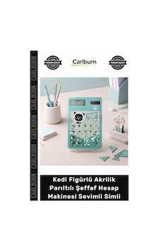 Özel Üretim Ofis Okul Masaüstü Kedi Figürlü Akrilik Parıltılı Şeffaf Hesap Makinesi Sevimli Simli Özel Üretim Ofis Okul Masaüstü Kedi Figürlü Akrilik Parıltılı Şeffaf Hesap Makinesi Sevimli Simli