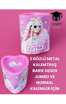 2 Gözlü Metal Kalemtraş Barie Desen Jumbo Ve Normal Kalemler İçin 2 Gözlü Metal Kalemtraş Barie Desen Jumbo Ve Normal Kalemler İçin