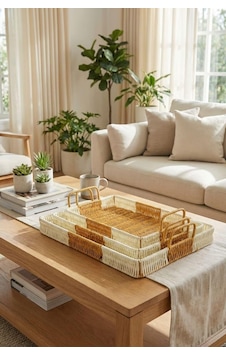Buffer İç İçe Geçebilen 3'lü Dikdörtgen Plastik Rattan Tepsi Seti, Çift Renkli Hasır Görünümlü, Çok Amaçlı Servis Ve Sunum Tepsileri, 30x20x4.5cm, 35x25x4.5cm, 40x30x4.5cm Sku: Zeusstkb96bd91b6b Buffer İç İçe Geçebilen 3'lü Dikdörtgen Plastik Rattan Tepsi Seti, Çift Renkli Hasır Görünümlü, Çok Amaçlı Servis Ve Sunum Tepsileri, 30x20x4.5cm, 35x25x4.5cm, 40x30x4.5cm Sku: Zeusstkb96bd91b6b