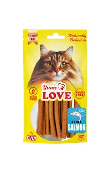 Yums - 341 - Love Kedi Ödülü Çubuk Somon Balıklı 10 Cm - Spt-gld - 50 Gr