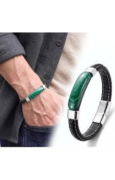 Moncuk Design Malahit Verde Doğal Taşlı Deri Çelik Erkek Bileklik 33512b1d17 Çok Renkli Moncuk Design Malahit Verde Doğal Taşlı Deri Çelik Erkek Bileklik 33512b1d17 Çok Renkli