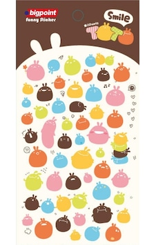 Bigpoint Sticker Tot Smile - 3 Adet
