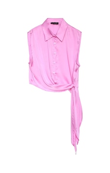 Olla Collection Bağlama Detaylı Gömlek Pembe Pembe Olla Collection Bağlama Detaylı Gömlek Pembe Pembe