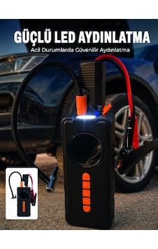 10000mah Şarjlı Araç Kompresörü Akü Takviye Cihazı Powerbank Özellikli Dijital Lastik Şişirme Pompası Standart 10000mah Şarjlı Araç Kompresörü Akü Takviye Cihazı Powerbank Özellikli Dijital Lastik Şişirme Pompası Standart