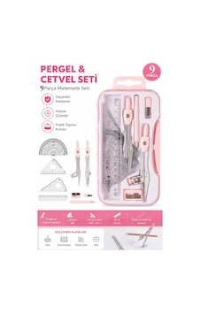 Metal Pergel Seti 9 Parça 1 Paket 9121 Profesyonel Pergel Çizim Proje Matematik Mimar Mühendis Çizim Seti Cetvel Gönye Pembe Metal Pergel Seti 9 Parça 1 Paket 9121 Profesyonel Pergel Çizim Proje Matematik Mimar Mühendis Çizim Seti Cetvel Gönye Pembe