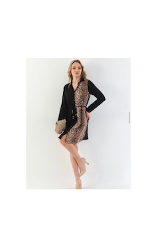 Polologin Butik Leopar Detaylı Siyah Viskon Tunik Kahverengi 5 Polologin Butik Leopar Detaylı Siyah Viskon Tunik Kahverengi 5