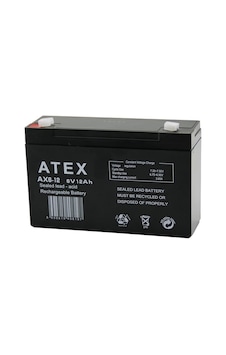 Atex Ax6-12 İnce Akü 6v 12ah