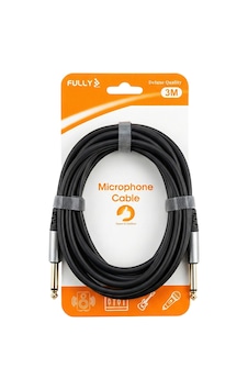 Fully G-527s 3 Metre 6.3mm Mono Jack-jack Profesyonel Alüminyum Başlıklı Gitar Ve Enstrüman Kablosu Fully G-527s 3 Metre 6.3mm Mono Jack-jack Profesyonel Alüminyum Başlıklı Gitar Ve Enstrüman Kablosu