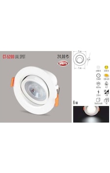 Cata Ct-5204 7 Watt Beyaz Işık Spot Led Ampul Lamba Cata Ct-5204 7 Watt Beyaz Işık Spot Led Ampul Lamba