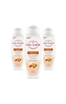 Hacı Şakir 2'si 1 Arada Badem Sütü Besleyici Şampuan 3 x 500 ML Hacı Şakir 2'si 1 Arada Badem Sütü Besleyici Şampuan 3 x 500 ML