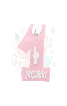 1 Yaşında 1 Yaş Strafor Köpük Doğum Günü Süs Pembe