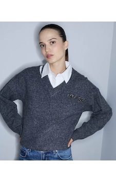 İpekyol Poplin Mix Çift Parça Antrasit Kadın Kazak Iw6260050148 İpekyol Poplin Mix Çift Parça Antrasit Kadın Kazak Iw6260050148