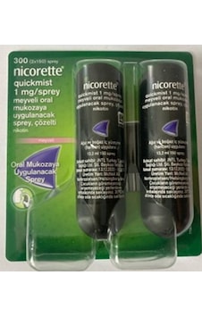 Nicorette Quickmist 1 MG Meyveli Ağız Spreyi 2 x 150 ML Nicorette Quickmist 1 MG Meyveli Ağız Spreyi 2 x 150 ML