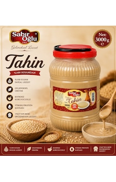 Sabıroğlu Tek Kavrulmuş Çiğ Beyaz Tahin 3 KG Sabıroğlu Tek Kavrulmuş Çiğ Beyaz Tahin 3 KG