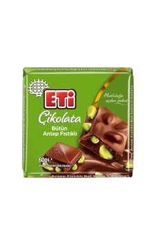 5 Adet Eti Çikolata Bol Sütlü Antep Fıstıklı Çikolata 60 G
