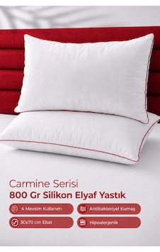 Carmine Serisi %100 Silikon Elyaf Dolgu Yastık - Otel Tipi 800 Gr 2 Adet Beyaz Carmine Serisi %100 Silikon Elyaf Dolgu Yastık - Otel Tipi 800 Gr 2 Adet Beyaz
