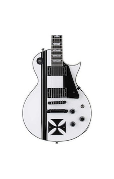 Esp Ltd James Hetfield Signature Iron Cross Snow White Elektro Gitar Esp Ltd James Hetfield Signature Iron Cross Snow White Elektro Gitar