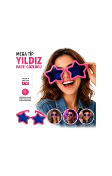 Mega Tip Yıldız Parti Gözlüğü Pembe Renk 14 Ve Üzeri Mega Tip Yıldız Parti Gözlüğü Pembe Renk 14 Ve Üzeri