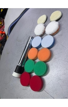 14 Parça Shinemate 30 Mm Keçe Sünger Seti+10cm Uzatma Demiri