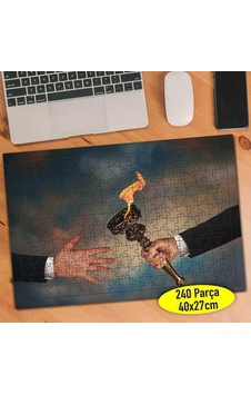 Başarıya Giden Yol Yanan Meşale 240 Parça Puzzle Yapboz-4121313