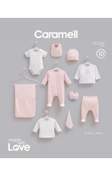 Caramell Love Bunny 10 Parça Hastane Çıkışı Zıbın Seti Pembe renkli Caramell Love Bunny 10 Parça Hastane Çıkışı Zıbın Seti Pembe renkli
