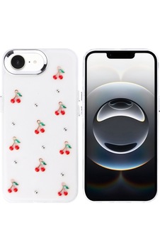 Apple Uyumlu iPhone 16e Kılıf Airbag Tasarımlı Simli Şeffaf Zore Kutup Kapak Kiraz Apple Uyumlu iPhone 16e Kılıf Airbag Tasarımlı Simli Şeffaf Zore Kutup Kapak Kiraz