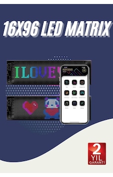 Cama Yapışan En Büyük Boy 16x96 Telefon Kontrollü Led Ekran Digital Araba Yazısı - Lisinya Çok Renkli Cama Yapışan En Büyük Boy 16x96 Telefon Kontrollü Led Ekran Digital Araba Yazısı - Lisinya Çok Renkli