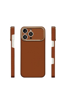 İphone 16 Pro Max Uyumlu Kılıf M-safe Şarj Özellikli Zore Paris Zerre Sert Pc Kapak Turuncu
