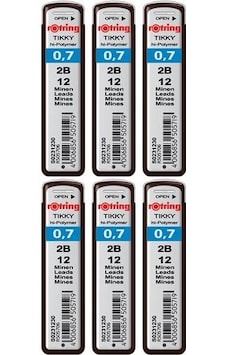 Rotring Hi-Polymer Kurşun Kalem Ucu(2B) 6 Lı paket 0,7 Rotring Hi-Polymer Kurşun Kalem Ucu(2B) 6 Lı paket 0,7