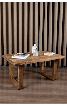 Bohem Doğal Ahşap, Açık Ceviz Modern, Orta Sehpa Kahverengi Kahverengi
