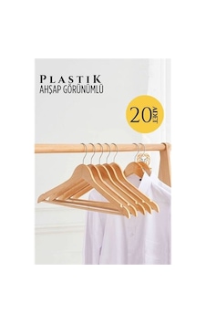 Zenvac Ahşap Görünüm Plastik Askı 20 Adet Krem 720521 Zenvac29 Renkli Zenvac Ahşap Görünüm Plastik Askı 20 Adet Krem 720521 Zenvac29 Renkli