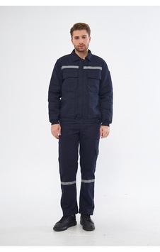 Orange Safety İş Takımı 7/7 Gabardin %100 Pamuk Kapitoneli Reflek