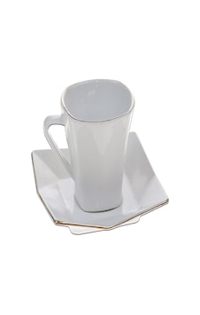 Lemoges Nescafe Fincan Takımı 12 Parça Kare Brilliant Porselen Kod.550 5137