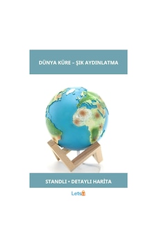 Şık Tasarımlı Aydınlatmalı Standlı Dünya Küre Masaüstü Dekor Diğer Şık Tasarımlı Aydınlatmalı Standlı Dünya Küre Masaüstü Dekor Diğer