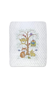 Design Works Crafts Janlynn Kanaviçe Yorgan Seti, Bebek Ormanı İçin Damgalı 0
