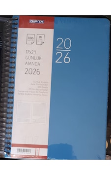 Gıpta Ajanda 2026 Yılı Spiralli 17x24 Cm Sert Kapak Mavi Gıpta Ajanda 2026 Yılı Spiralli 17x24 Cm Sert Kapak Mavi
