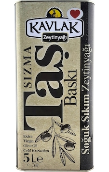 Kavlak Taş Baskı Soğuk Sıkım Sızma Zeytinyağı Teneke 5 L