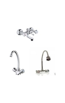 Erce Klasik Banyo Spiralli Lavabo + Eviye Bataryası Erce Klasik Banyo Spiralli Lavabo + Eviye Bataryası