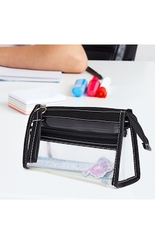 Vukı Kalem Cantası 3 Bolme Derı+pvc Sıy Vk-0119-04 Vukı Kalem Cantası 3 Bolme Derı+pvc Sıy Vk-0119-04