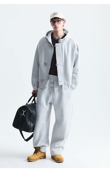 Vamos Oversize Klips Kapama Sweatshirt Takım Taş Vamos Oversize Klips Kapama Sweatshirt Takım Taş