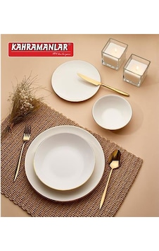 Kahramanlar Katre Platin 12 Kişilik 55 Parça Yemek Takımı Kahramanlar Katre Platin 12 Kişilik 55 Parça Yemek Takımı