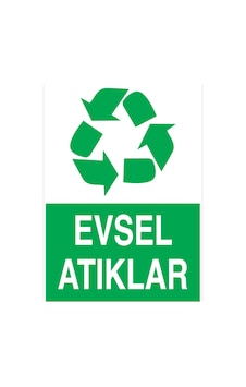 Evsel Atıklar Uyarı Tabelası - 20x30 Foreks - Gd7 Evsel Atıklar Uyarı Tabelası - 20x30 Foreks - Gd7