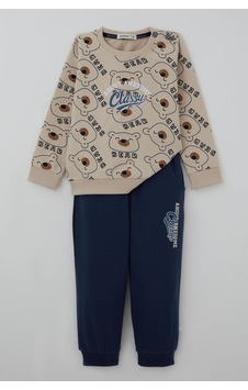 Breeze Erkek Bebek Eşofman Takımı Sevimli Ayıcık & Yazı Baskılı 9 Ay - 3 Yaş , Bej Breeze Erkek Bebek Eşofman Takımı Sevimli Ayıcık & Yazı Baskılı 9 Ay - 3 Yaş , Bej