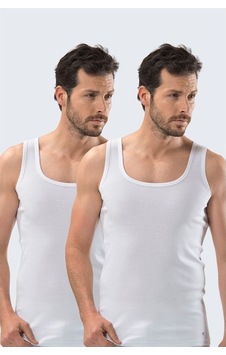 Cacharel 1501 Ikili Erkek Atlet (Ribana) - Beyaz