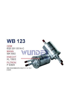 WUNDER WB123 BENZİN FİLTRESİ - VOLKSWAGEN GOLF V 1.4 16v 2005- 4. WUNDER WB123 BENZİN FİLTRESİ - VOLKSWAGEN GOLF V 1.4 16v 2005- 4.
